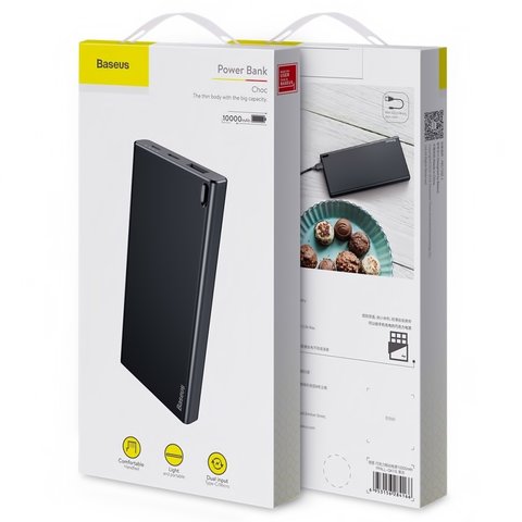 Power bank Baseus BS-10KP103, 10000 мАч, USB-выход 5В 2А, 128×63×13 мм, черный, #PPALL-QK1G Превью 1