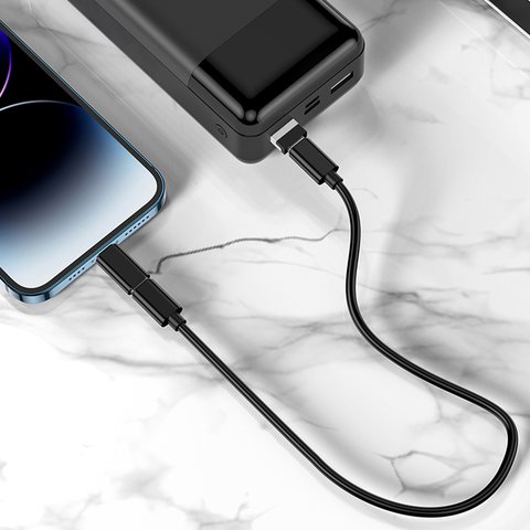 USB кабель Hoco U114, USB тип-C, USB тип-A, micro-USB тип-B, Lightning, 2xUSB тип-C, 28 см, 60 Вт, 3 A, черный, с коробкой для хранения, с зеркалом, с адаптерами, 6 в 1, #6931474790750 Превью 2