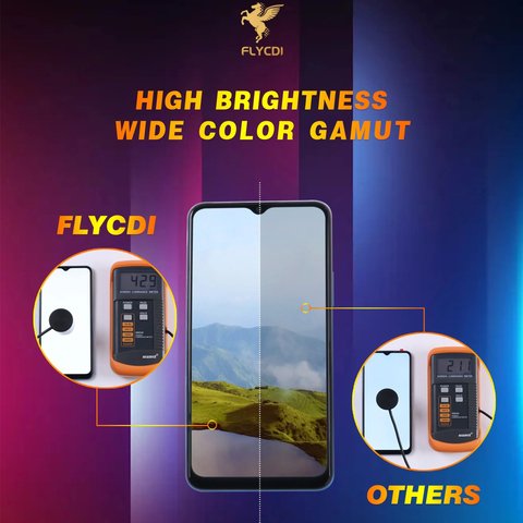 Дисплей FLYCDI для Vivo Y01, Y11s, Y12a, Y12s, Y15a, Y15c, Y15s, Y20 (2020), Y20 (2021), Y20i, Y20s, черный, без рамки Превью 2