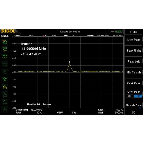 Analizador de espectro RIGOL DSA710 Vista previa  6