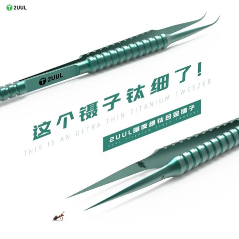Pinzas para smd 2UUL Ti02, curvada, aleación de titanio, 140 mm Vista previa  1