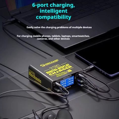 Сетевое зарядное устройство Mechanic F-Power 6P, 87 Вт, Quick Charge, Power Delivery (PD), 6 портов Превью 2