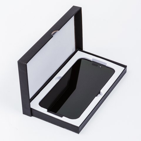 Pantalla LCD puede usarse con iPhone 14 Pro Max, negro, con marco, HC, sin microchip, (OLED), GX OEM hard Vista previa  2