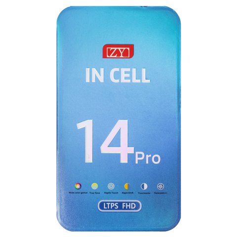 Pantalla LCD puede usarse con iPhone 14 Pro, negro, con marco, AAA, (TFT), ZY, LTPS FHD Vista previa  1