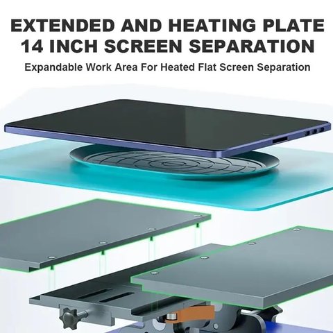 Dispositivo para despegar el módulo de pantalla Mechanic 361 Ultra, sirve para las pantallas de hasta 14", con bomba de vacío Vista previa  1