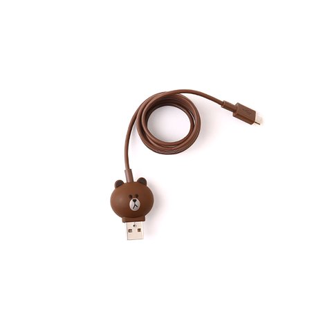 Micro-USB 5-контактний кабель для підключення смартфона (Line Friends – Brown) Прев'ю 1