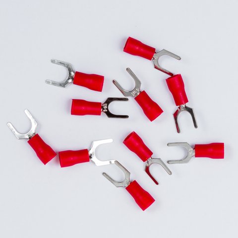 Наконечник SV1.25-6, 6 мм, вилковий, ізольований, червоний, 10 шт., 0,5-1,5 мм² Прев'ю 1