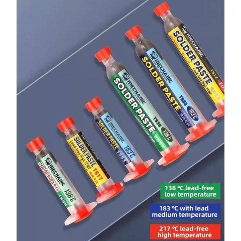 BGA паста Mechanic TS83, Sn 63%, Pb 37%, 183 °C, 20 г Прев'ю 2