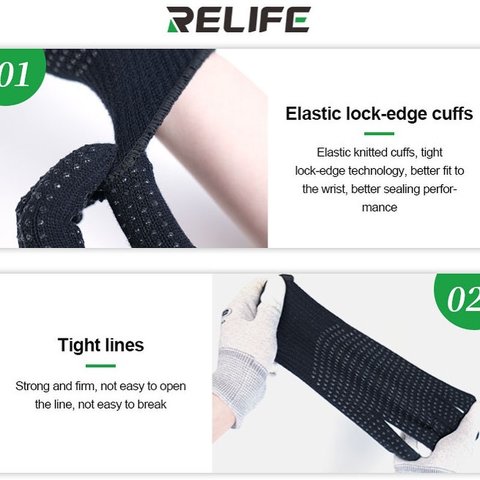 Антистатичні рукавички RELIFE RL-063A, термостійкі Прев'ю 3
