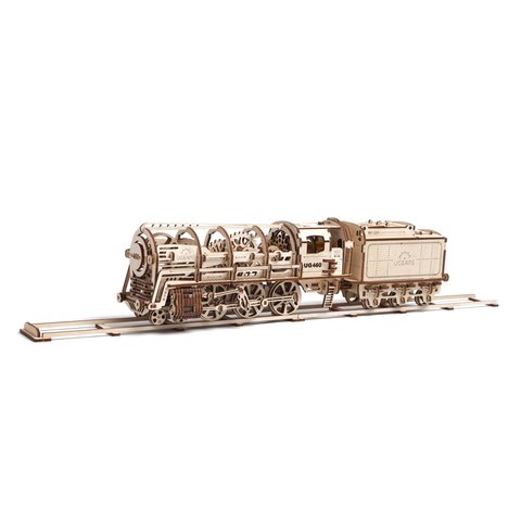 Механический 3D-пазл UGEARS Локомотив с тендером Превью 6